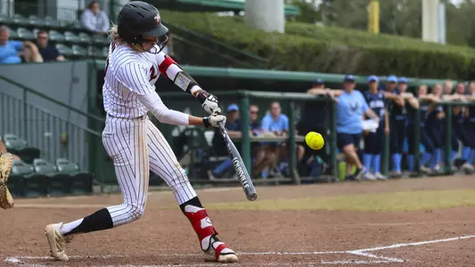 Daisy Hess hits the ball against Villanova