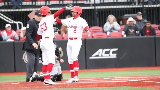 Logan Beard after hitting a home run against Youngstown State.