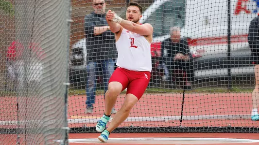 Erik Fertig competes in the hammer throw at the Clark Wood Invitational.