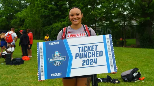 Jayden Ulrich clinches a spot in the women's shot put at the 2024 NCAA Outdoor Championships.