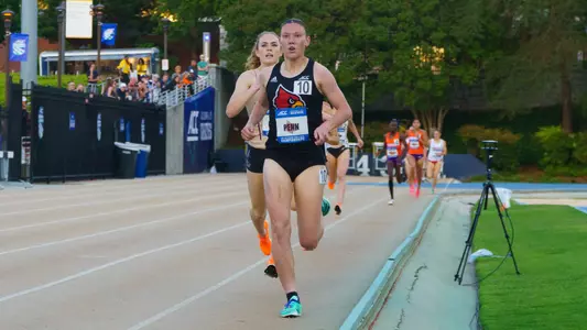 Rylee Penn qualifies for the finals in the women's 1500m at the ACC Outdoor Championships.