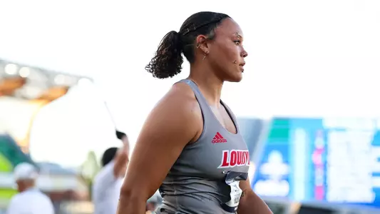 Jayden Ulrich places fourth in the women's shot put at the 2024 NCAA Outdoor Championships.