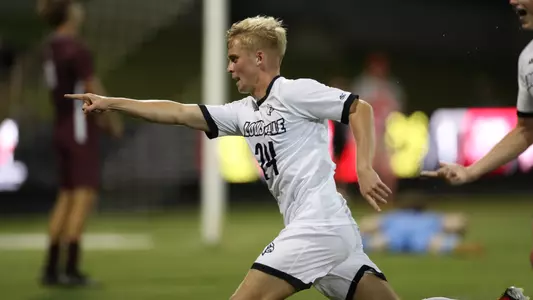 Jack Lewis after scoring against Bellarmine.