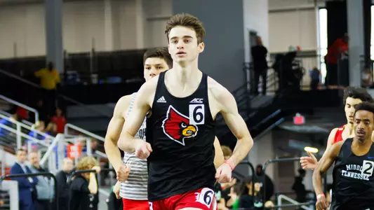 Ryan Farrell races in the men's 800m at the 2024 PNC Lenny Lyles Invitational.