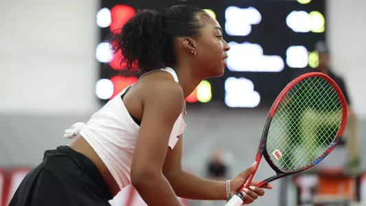 Germany Davis gets ready to receive the serve 