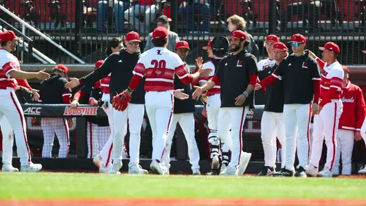 Peter Michael coming off the mound against UIC.
