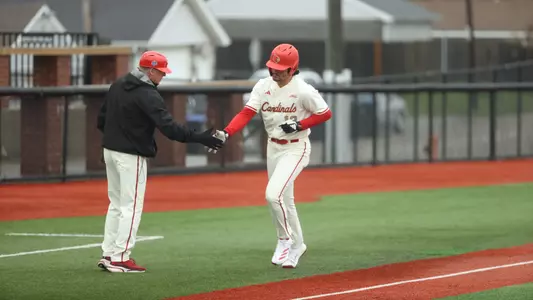 Tague Davis after hitting a home run against Boston College.