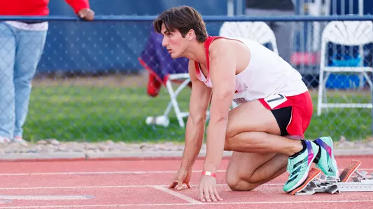 Paul Kallenberg in the blocks at the 2025 Jim Click Shootout & Multis