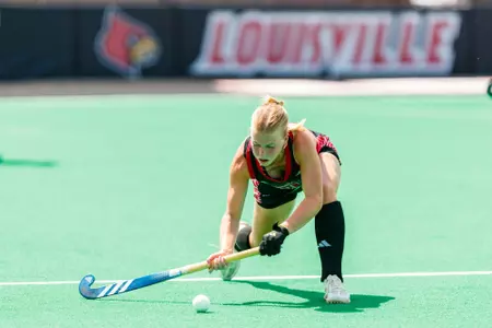 Trijntje Herfkens passing the ball during the game against Michigan State at Trager Stadium on August 29, 2025
