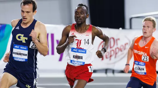 Geoffrey Kirwa races the men's 3000m at the 2025 ACC Indoor Championship