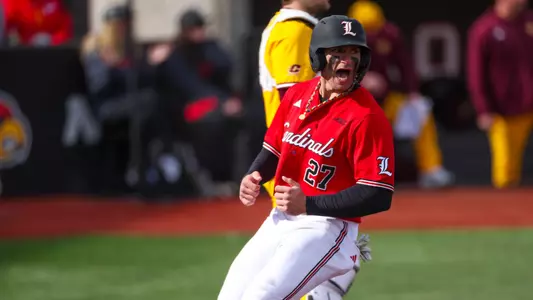 Bayram Hot celebrating against Central Michigan.