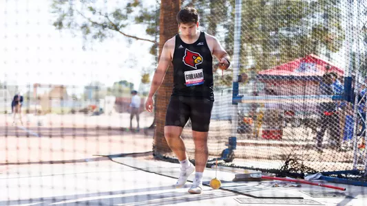 Matt Giuliano steps into the throws cage at the 2025 Jim Click Shootout