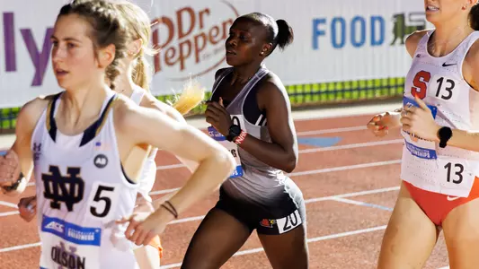 Nancy Chepleting races the 10000m at the 2025 ACC Outdoor Championships.
