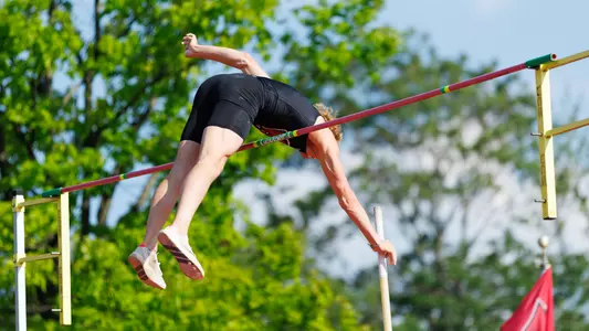 Ty McPhail pole vaults at the 2026 Jim Freeman/Clark Wood Invitational.