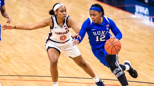 Mikayla Boykin driving against Virginia
