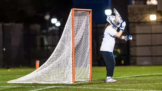 Chase Henriquez plays goalie