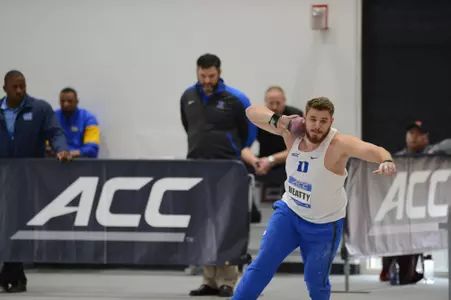 Athletes compete during the 2019 ACC Indoor Track and Field Championships in Blacksburg, Va., Saturday Feb. 23, 2019. (Photo by Michael Shroyer, the ACC)