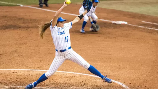 Duke Softball takes on the North Carolina State University Wolfpack at Dial Softball Stadium in Durham, North Carolina on February 26, 2019.