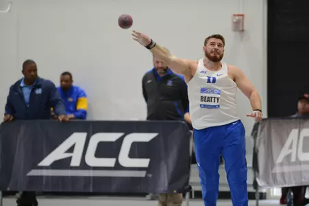 Athletes compete during the 2019 ACC Indoor Track and Field Championships in Blacksburg, Va., Saturday Feb. 23, 2019. (Photo by Michael Shroyer, the ACC)