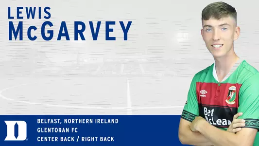 Lewis McGarvey joins the Blue Devil men's soccer program