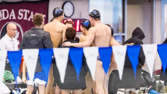 Men's team getting hyped up at ACC Championships