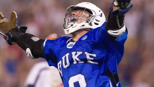 Max Quinzani celebrates winning goal against Virginia in 2010 NCAA semifinal