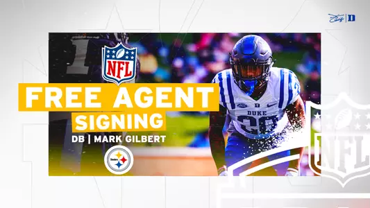 Former Duke cornerback Mark Gilbert has agreed to terms with the Pittsburgh Steelers to join the NFL organization as an undrafted free agent.
