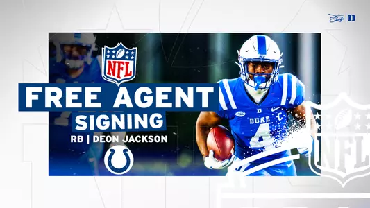 Former Duke running back Deon Jackson has agreed to terms with the Indianapolis Colts to join the NFL organization as an undrafted free agent.