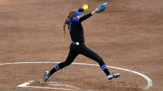 Claire Davidson pitching at NC State