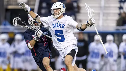 Duke Men’s Lacrosse takes on the University of Richmond Spiders at Koskinen Stadium in Durham, North Carolina on February 28, 2020.