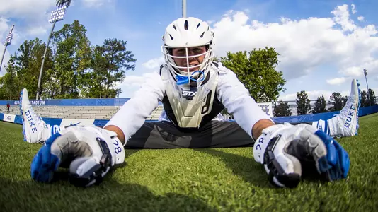 Duke Men’s Lacrosse takes on the University of Notre Dame Fighting Irish at Koskinen Stadium in Durham, North Carolina on April 22, 2021.
