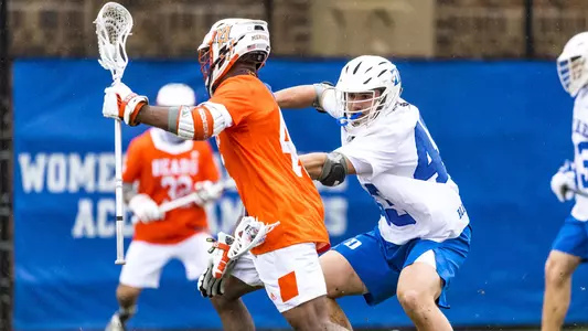 Duke Men’s Lacrosse takes on the Mercer University Bears at Koskinen Stadium in Durham, North Carolina on February 13, 2021.