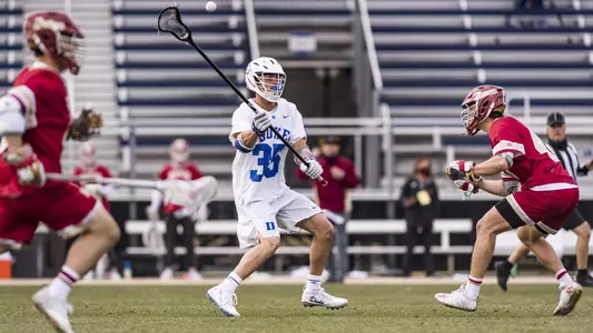 Duke Men’s Lacrosse takes on the University of Denver Pioneers at Koskinen Stadium in Durham, North Carolina on February 5, 2021.