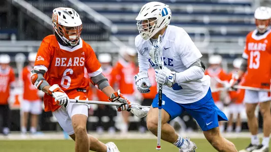 Duke Men’s Lacrosse takes on the Mercer University Bears at Koskinen Stadium in Durham, North Carolina on February 13, 2021.