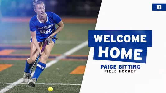 Paige Bitting welcome to Duke graphic