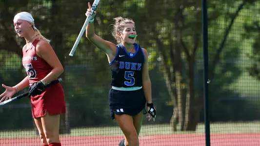 Josephine Palde celebrates scoring a goal
