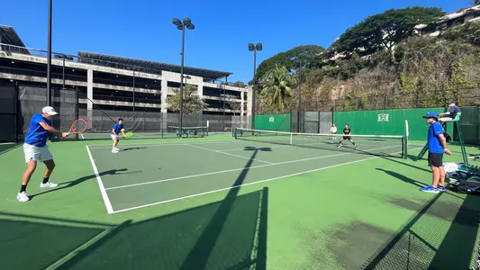 Pedro Rodenas and Garrett Johns compete against Hawaii