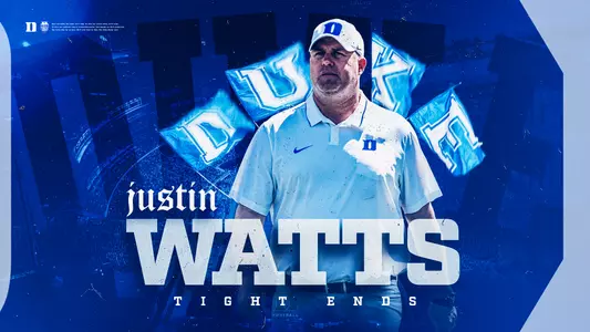 Justin Watts joins Duke Football as the tight ends coach