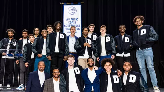 Duke men's basketball team photo at banquet