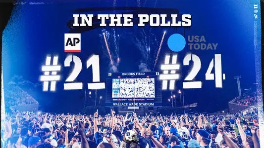 For the first time since 2018, Duke football entered the Top-25 national polls after recording its first ranked win since 2016. 