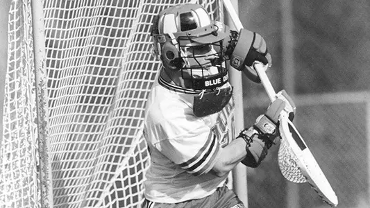 Joe Kirmser makes a save 