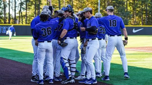 Duke Baseball huddle