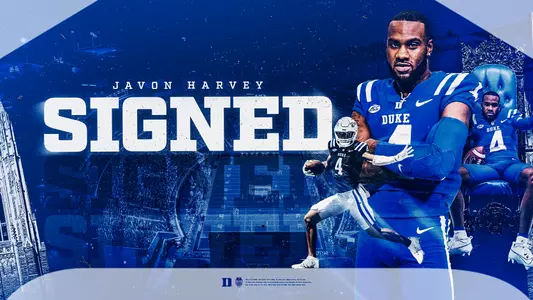 Duke head football coach Manny Diaz announced Sunday that wide receiver Javon Harvey has signed a financial aid agreement to attend the institution and join the Blue Devil gridiron program.