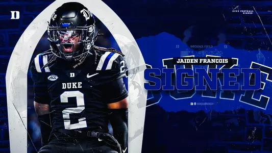 Jaiden Francois signed a financial aid agreement with Duke to join the football program.