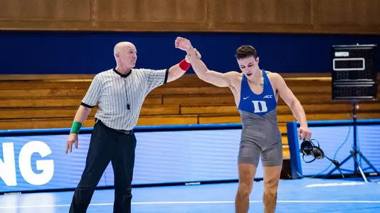 Aidan Wallace secures the victory for Duke over Davidson, 22-21