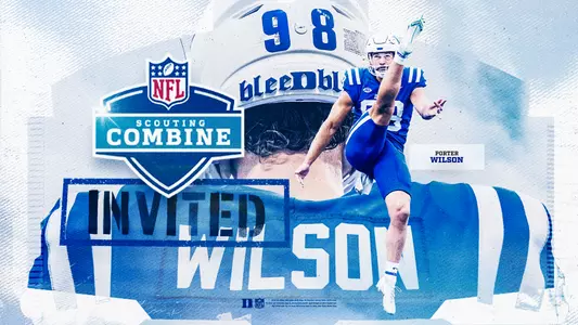 Duke graduate student punter Porter Wilson has been invited to participate at the 2024 NFL Specialists Showcase as part of the NFL Combine, set for March 2-4 at Lucas Oil Stadium in Indianapolis.