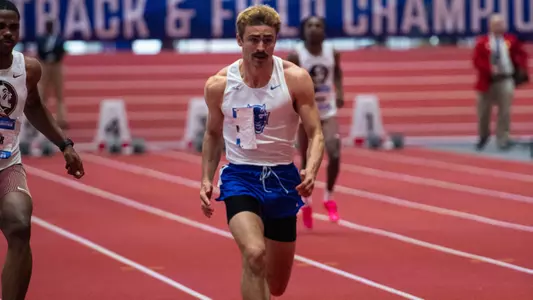 Ezra Mellinger competes at ACC Indoor Championships
