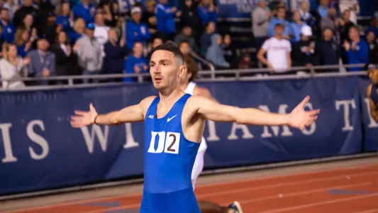 Beck Wittstadt celebrates win at Duke Invite