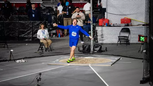 Christian Johnson competes at ACC Indoors
