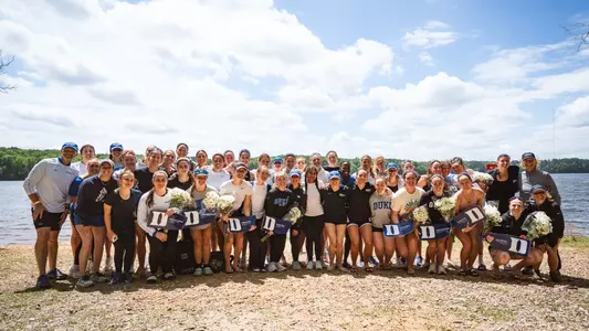 Rowing team photo at Lake Wheeler Invitational Saturday